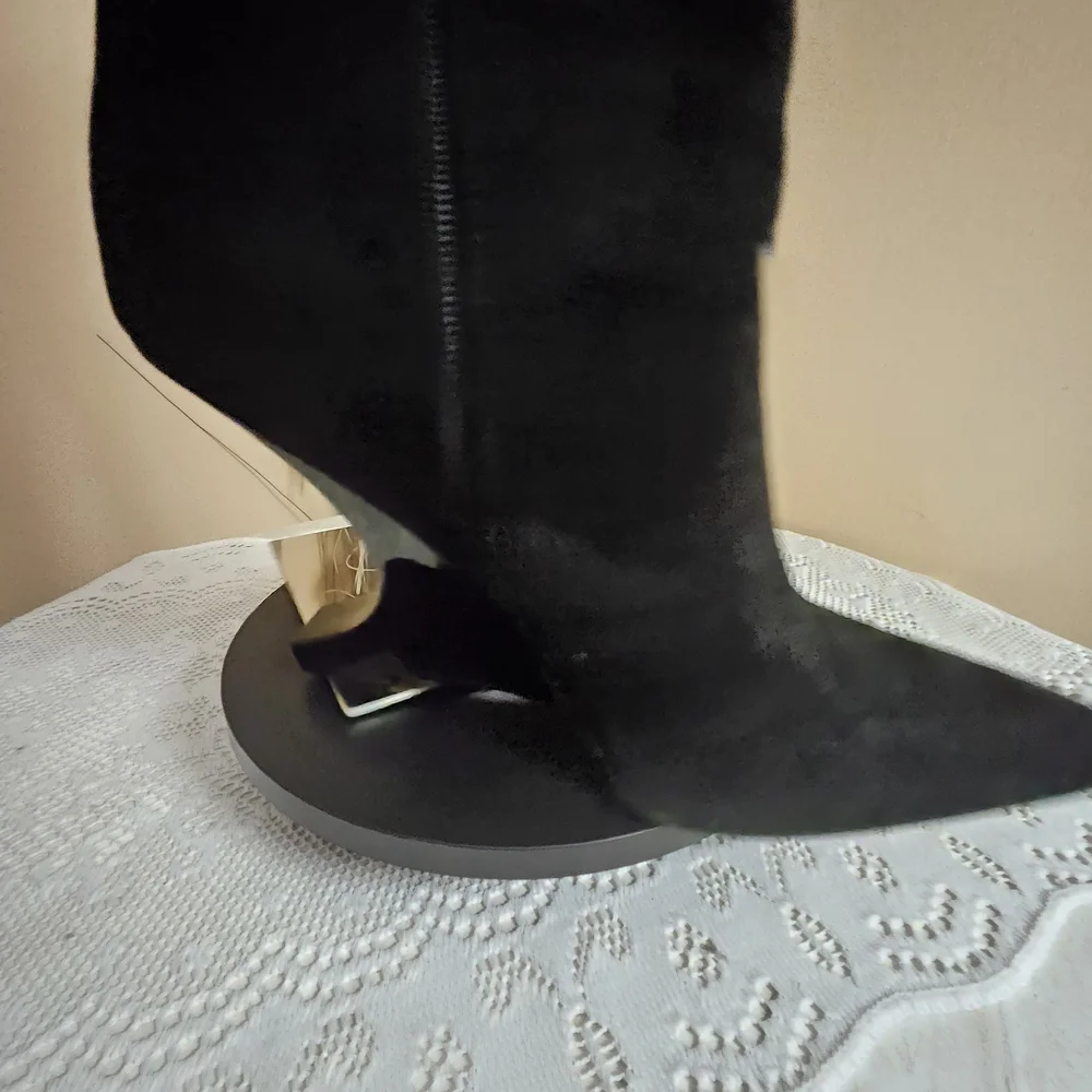 💗💘Womens AAJ By Aminah Black Boots Size 8 - 4" Heels - NWOT🧡💓 - Picture 9 of 13